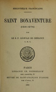 Cover of: Saint Bonaventure (1221-1274)