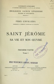 Cover of: Saint Jérôme by Ferdinand Cavallera