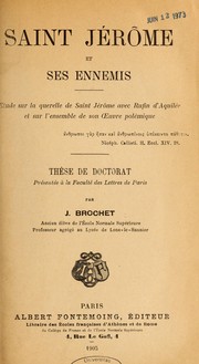 Cover of: Saint Jérôme et ses ennemis by Jérôme Bochet