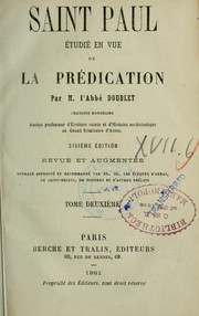 Cover of: Saint Paul : étudié en vue de la prédication