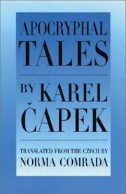 Cover of: Apocryphal tales by Karel Čapek