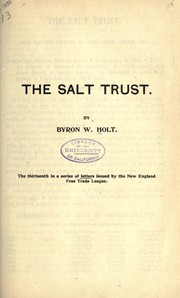 Cover of: The salt trust by Holt, Byron Webber