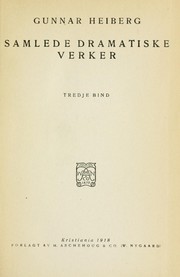 Cover of: Samlede dramatiske verker by Gunnar Heiberg