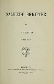 Cover of: Samlede skrifter af J.S. Welhaven by Johan Sebastian Cammermeyer Welhaven