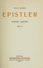 Cover of: Samlede skrifter by Nils Kjaer