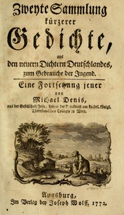 Cover of: Sammlung kürzerer Gedichte by Michael Denis