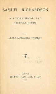 Samuel Richardson by Clara Linklater Thomson