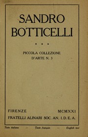 Cover of: Sandro Botticelli by Sandro Botticelli