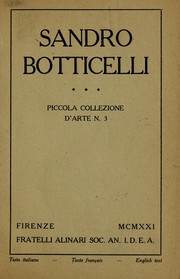 Cover of: Sandro Botticelli