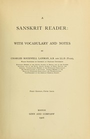 Cover of: A Sanskrit reader: with vocabulary andnotes