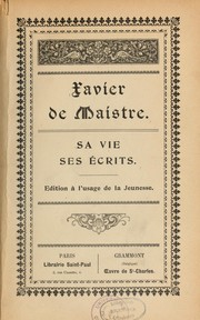 Cover of: Sa vie, ses écrits: édition à l'usage de la jeunesse