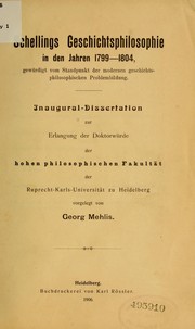 Cover of: Schellings Geschichtsphilosophie in den Jahren 1799-1804