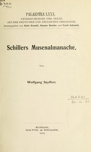 Cover of: Schillers Musenalmanache by Wolfgang Seyffert