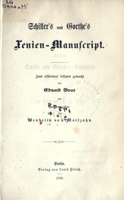 Schiller's und Goethe's Xenien-Manuscript by Friedrich Schiller