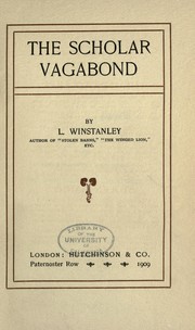 Cover of: The scholar vagabond by Lilian Winstanley