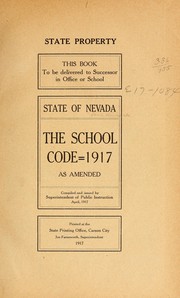 Cover of: The school code, 1917, as amended