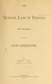 Cover of: The school law of Indiana by Indiana.