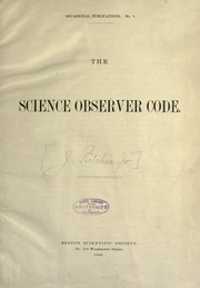 Cover of: The Science observer code