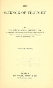 Cover of: The science of thought