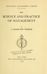 Cover of: The science and practice of management