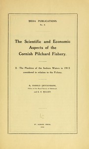 Cover of: The scientic and economic aspects of the Cornish Pilchard fishery ...