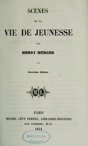 Cover of: Scènes de la vie de jeunesse