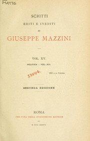 Scritti editi e inediti by Mazzini, Giuseppe