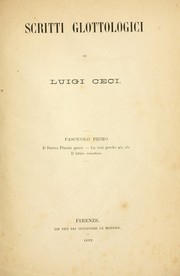 Scritti glottologici by Luigi Ceci