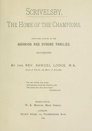 Cover of: Scrivelsby by Samuel Lodge