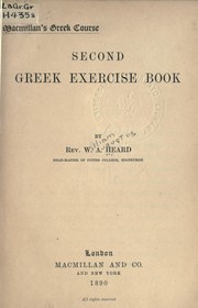 Cover of: Second Greek exercise book by William Augustus Heard