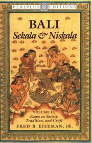 Cover of: Bali, sekala and niskala