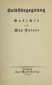 Cover of: Selbstbegegnung