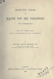 Cover of: Selected poems of Walther von der Vogelweide: the minnesinger