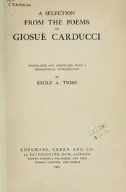 Cover of: Selection from his poems