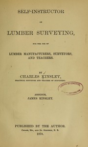 Cover of: Self-instuctor on lumber surveying, for the use of lumber manufacturers, surveyors, and teachers