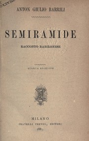 Cover of: Semiramide: racconto Babilonese