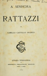 A senhora Rattazzi by Camilo Castelo Branco