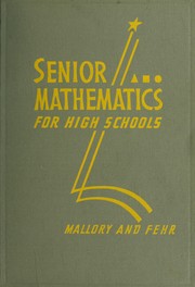 Cover of: Senior mathematics for high schools