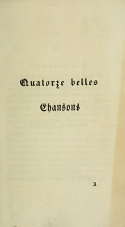 Cover of: Sensuyuent quatorze belles chansons nouuelles dont les nõs sensuyuẽt et premierement