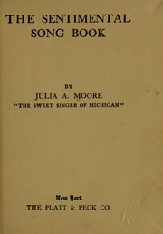 Cover of: The sentimental song book