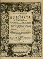 Cover of: Septimana philosophica by Michael Maier