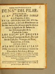 Cover of: Sermon panegirico de N. Sra. del Pilar