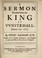 Cover of: A sermon preached before the King at White-Hall, January XXX, 1675/6