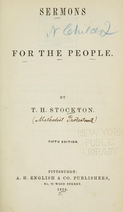 Cover of: Sermons for the people.