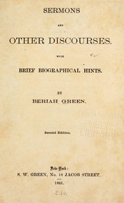 Cover of: Sermons and other discourses: With brief biographical hints