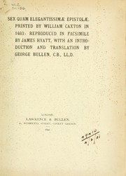 Cover of: Sex quam elegantissimae epistolae