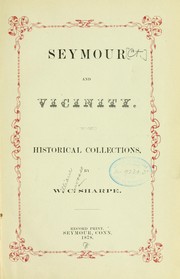 Cover of: Seymour and vicinity by W. C. Sharpe