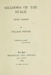 Cover of: Shadows of the stage