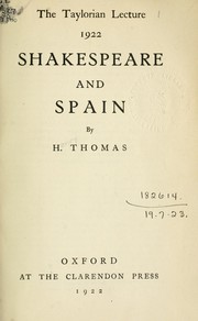 Cover of: Shakespeare and Spain
