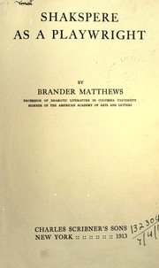 Cover of: Shakspere as a playwright